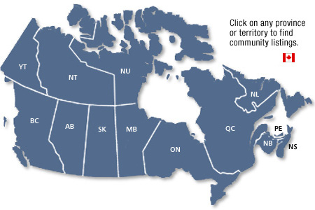 Click Map to find active communities in Canada